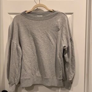 Joie XS gray knit sweatshirt balloon sleeve